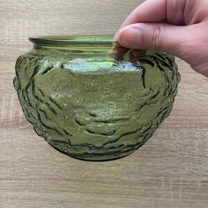 Brody Co Crinkle Glass Bowl - Green Glass Bowl